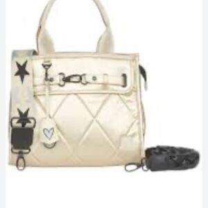 Chic Cream Quilted Shoulder Bag